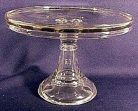 American pressed glass cake stand