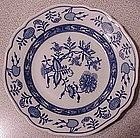 Meissen blue onion bread and butter plate