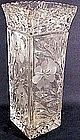 Floricut Marjorie square vase pressed & cut(U.S.Glass)