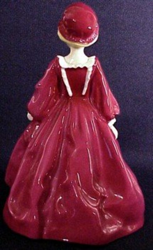 Royal Worcester Freda Doughty Grandmother's dress red