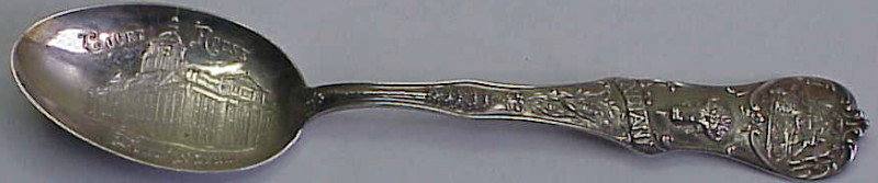 Sterling souvenir spoon: Fort Wayne Indiana court house