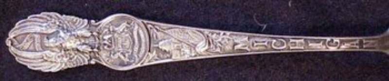 Sterling souvenir spoon:State of Michigan