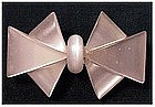 Lucite moonstone color bow pin
