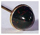 14K late Victorian  bloodstone 7" hat pin / hatpin