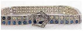Sterling Diamonbar 2 row buckle bracelet