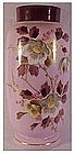 Bohemian (Muhlhaus) 11 3/4" hand painted pink vase