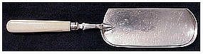 Edwardian Silver plate & ivory crumb scoop