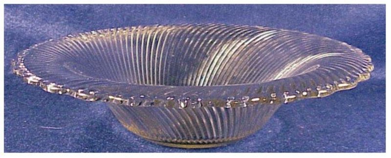 Diana 12" scalloped edge bowl by Federal Glass-clear