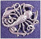 Cini sterling: Zodiac Scorpio Pin (Oct 24-No 21)