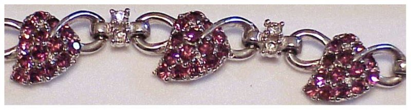 Pennino link bracelet with bunch of grapes rhinestones