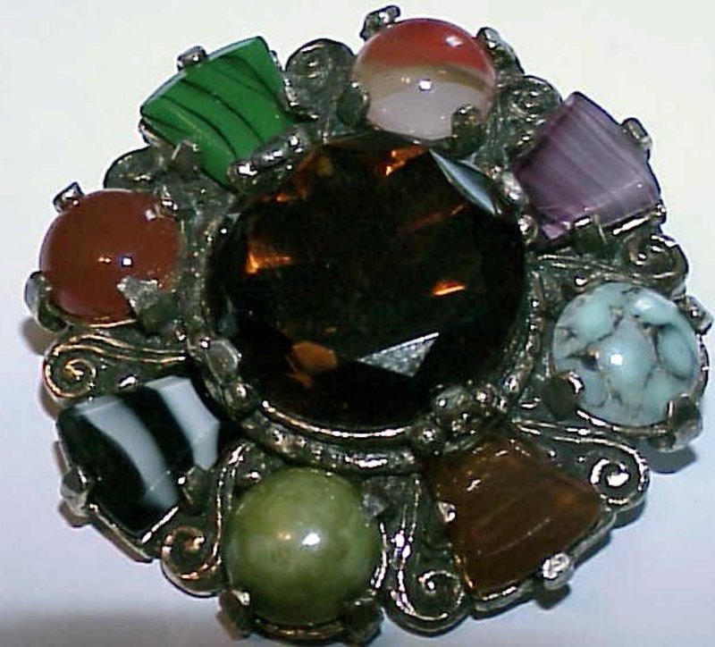 Miracle Scottish  or Celtic agate pin
