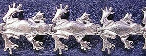 Sterling frog bracelet