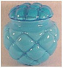 Consolidated Cased Glass Regent line cookie jar-blue