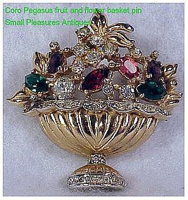 Coro Pegasus Jeweled fruit & flower urn (A. Katz)