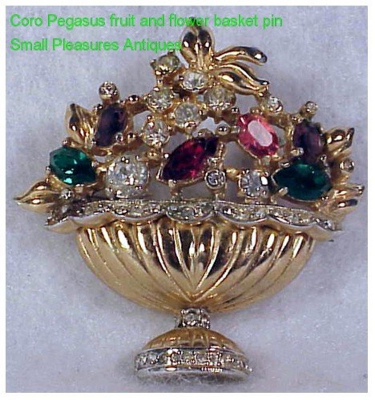 Coro Pegasus Jeweled fruit & flower urn (A. Katz)