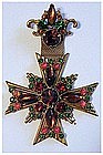 Florenza pin with hanging maltese cross