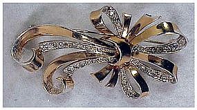 Boucher  Phrygian Cap Sterling vermeil retro ribbon pin