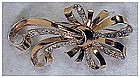 Boucher  Phrygian Cap Sterling vermeil retro ribbon pin