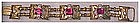 McClelland Barclay ruby emerald cut crystal bracelet