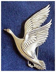 Coro Sterling Craft Goose in Flight - large