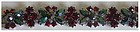 Trifari bracelet blue/green navettes,garnet red chatons