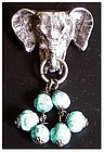 Korda " Jungle Book" elephant head pin with beads