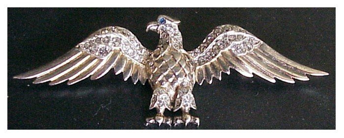 Trifari Vermeil Sterling Eagle Brooch
