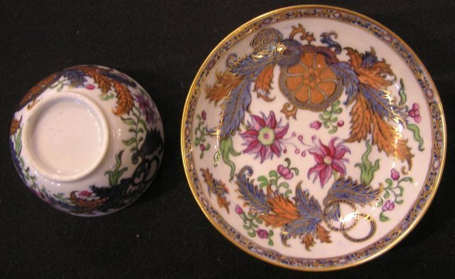 Newhall Porcelain Tobacco Leaf Pattern Teabowl &amp; Saucer