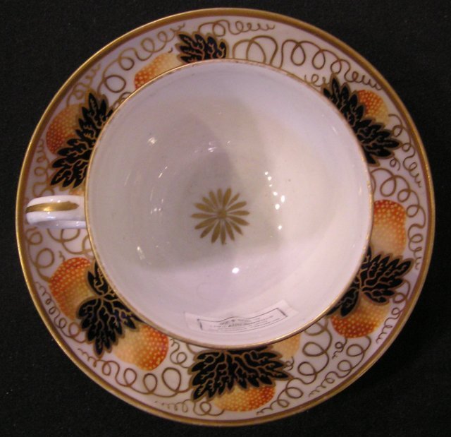 Newhall Porcelain Cup &amp; Saucer with Strawberry Pattern