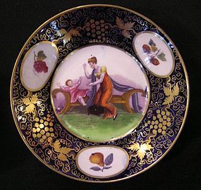 Newhall Porcelain Cup & Saucer with Mother and Child