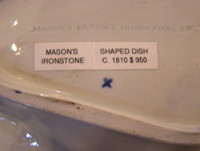 Mason's Ironstone Shaped Dish with Angry Flower