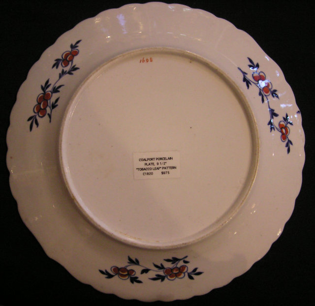 Coalport Porcelain Plate, &quot;Tobacco Leaf&quot; Pattern #1698