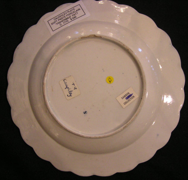 Caughley Soft Paste Porcelain Plate, Fisherman Pattern