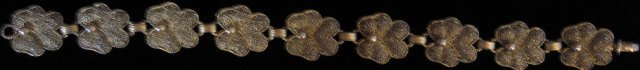 Theodore Fahrner Silver Gilt Pansie Form Link Bracelet