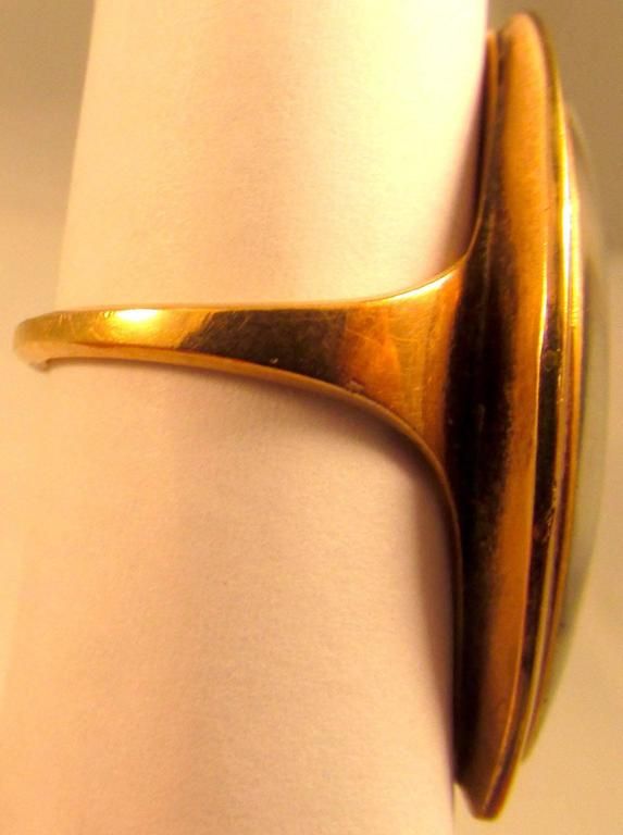 Ring, Georgian 18K Lozenge shaped memorial ring w/ plaited hair
