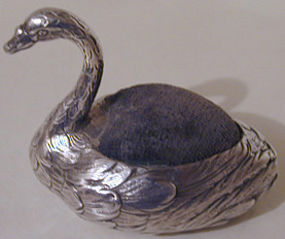 pin cushion in the form of an swan c1890