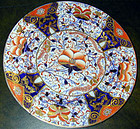 Ashworth imari pattern ironstone dinner plate, Ca 1865