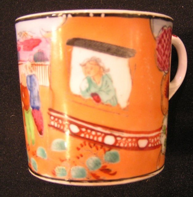 Newhall Porcelain Can with Boy-In-Window