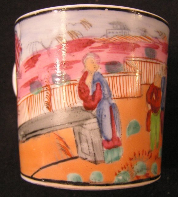 Newhall Porcelain Can with Boy-In-Window