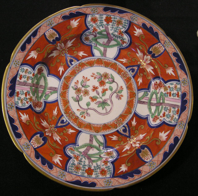 Derby Porcelain Plate with "Dollar" Pattern