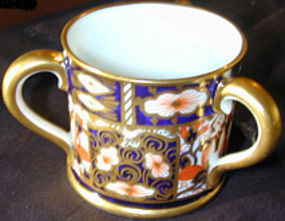 Royal Crown Derby miniature porcelain "Tyg" pattern 24