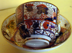 Spode porcelain cup and saucer in "Lord Nelson" pattern