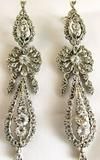 Antique  Portuguese Paste and Silver Earrings c 1780