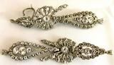 Antique  Portuguese Paste and Silver Earrings c 1780