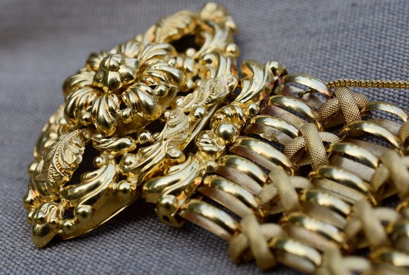 Antique Georgian 18K Gold Cuff Bracelet, c1800