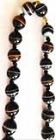 Antique Victorian Banded Agate Bead Necklace