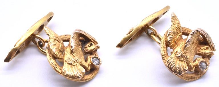 Diamond Eagle Cufflinks C.1900