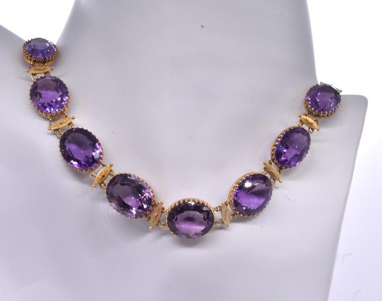 Amethyst Gold Riviere Necklace
