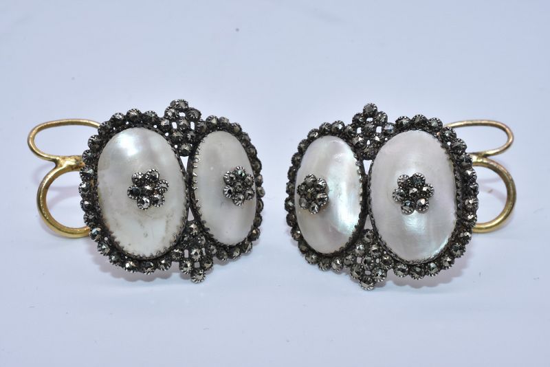 Coque de Perle and Pyrite Earrings