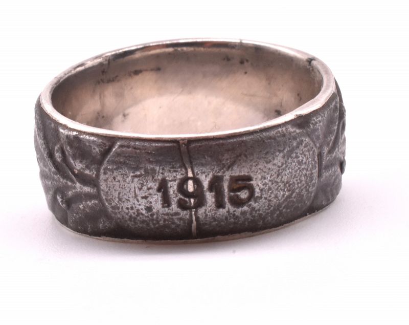 1915 Patriotic Austro Hungarian Soldiers War Iron Signet Ring  sz 9.5